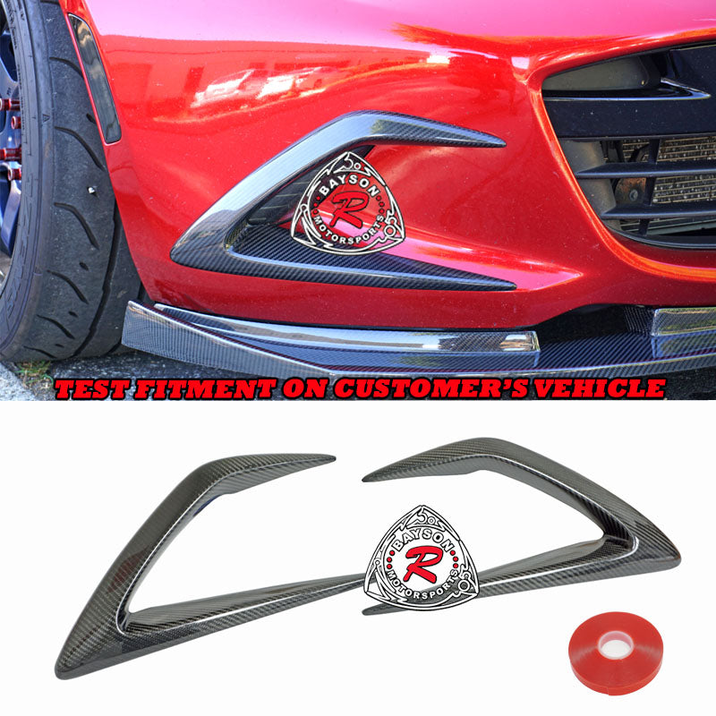 Front Bumper Foglight Trim (Carbon Fiber) For 2016-2024 Mazda Miata