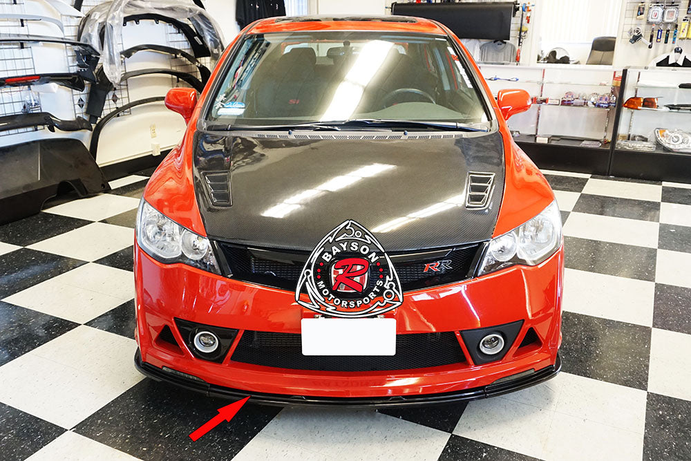 MURR Style Add-On Front Lip For 2006-2011 Honda Civic (4Dr Sedan, JDM Spec)