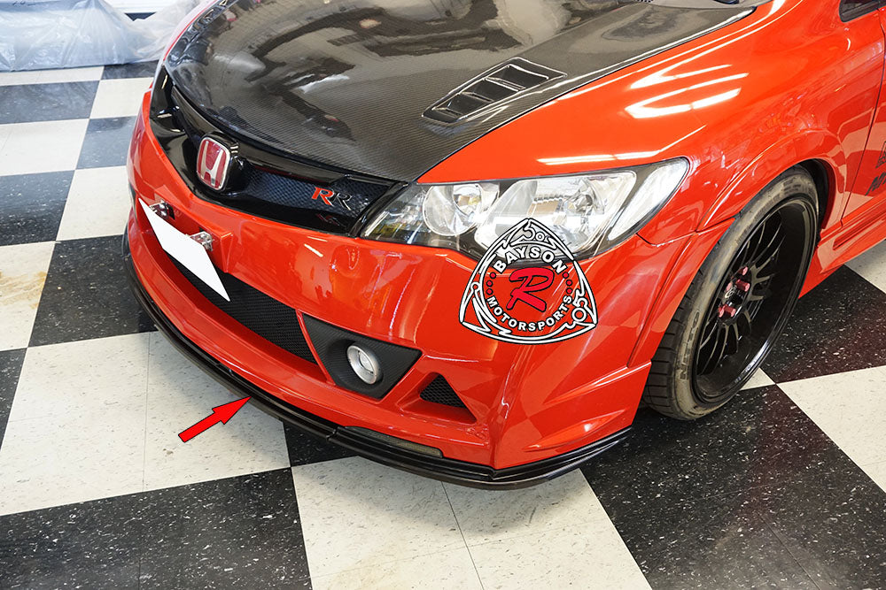 MURR Style Add-On Front Lip For 2006-2011 Honda Civic (4Dr Sedan, JDM Spec)