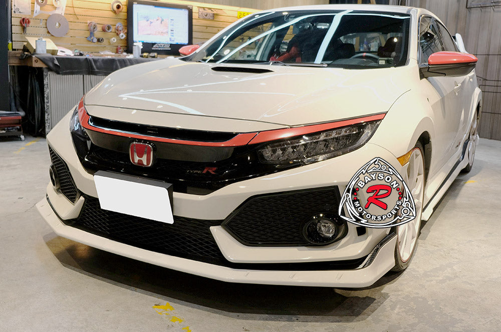 MU Style Front Lip (ABS Plastic) For 2017-2021 Honda Civic Type R (FK8)