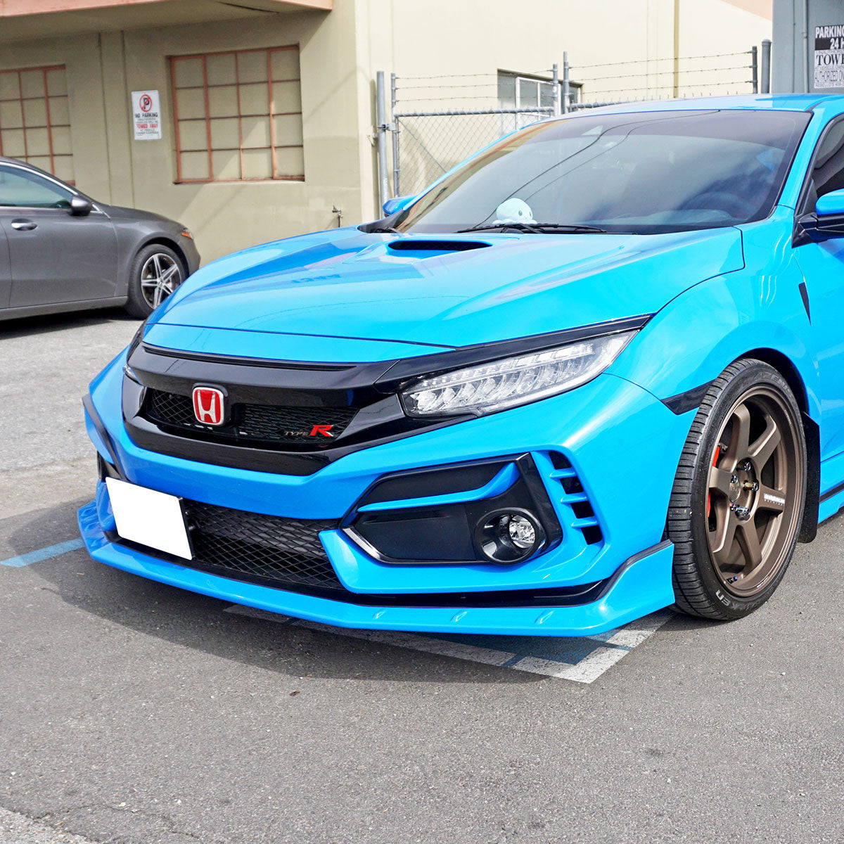 MU Style Front Lip (ABS Plastic) For 2017-2021 Honda Civic Type R (FK8)