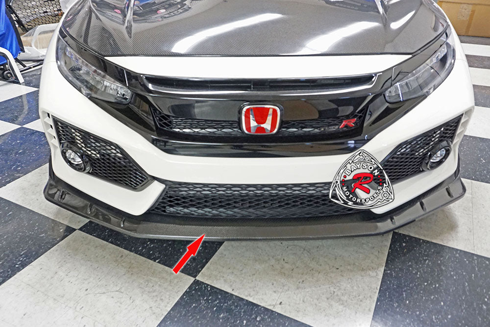 MU Style Front Lip (Carbon Fiber) For 2017-2021 Honda Civic Type R (FK8)