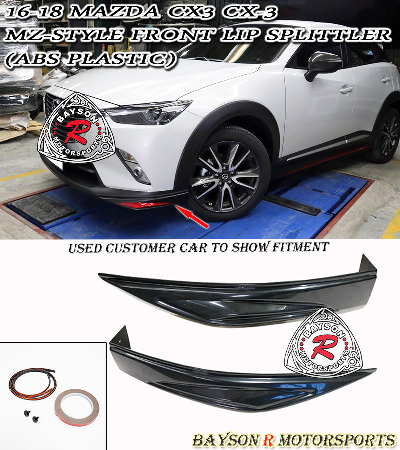 MZ Style Front Splitter For 2016-2021 Mazda CX-3
