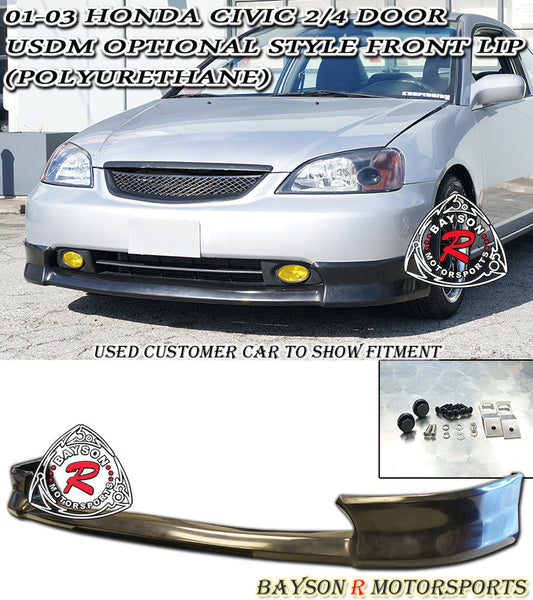 HF Style Front Lip For 2001-2003 Honda Civic (2Dr Coupe/4Dr Sedan)