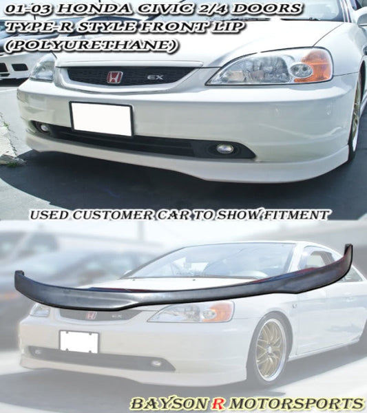 TR Style Front Lip For 2001-2003 Honda Civic (2Dr Coupe/4Dr Sedan)