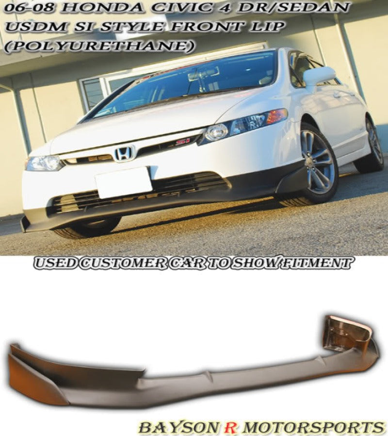 MUSI Style Front Lip For 2006-2008 Honda Civic (4Dr Sedan)