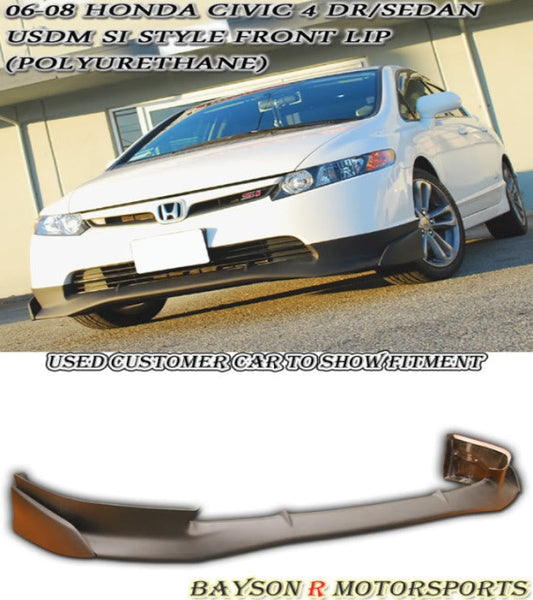 MUSI Style Front Lip For 2006-2008 Honda Civic (4Dr Sedan)