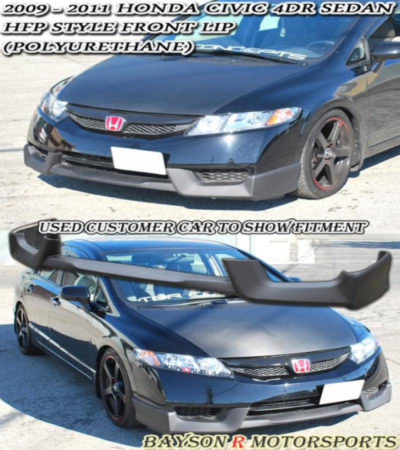 HF Style Front Lip For 2009-2011 Honda Civic (4Dr Sedan)