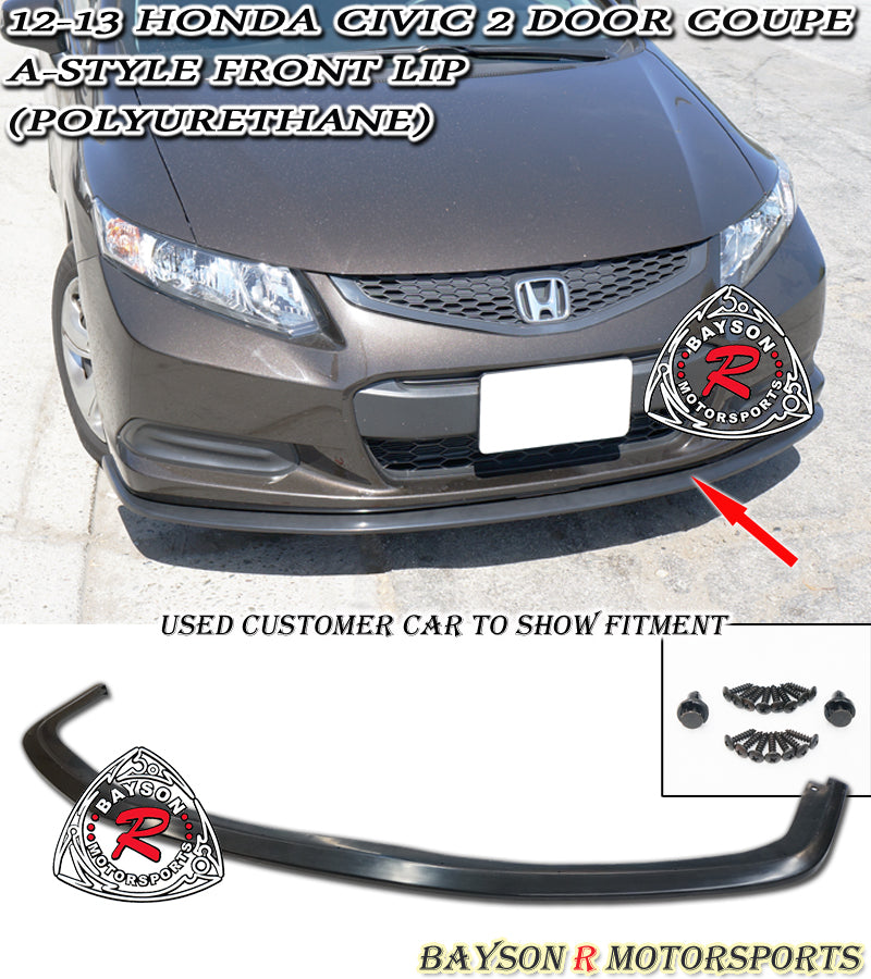A Style Front Lip For 2012-2013 Honda Civic (2Dr Coupe)