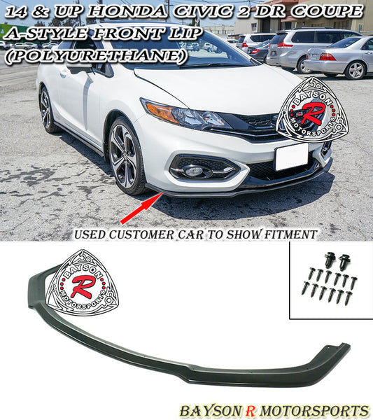 A Style Front Lip For 2014-2015 Honda Civic (2Dr Coupe)