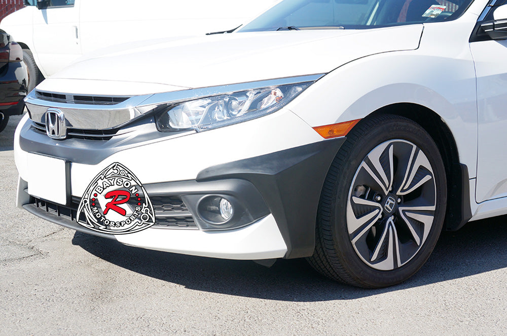 A Style Front Splitters For 2016-2018 Honda Civic (2Dr Coupe/4Dr Sedan)