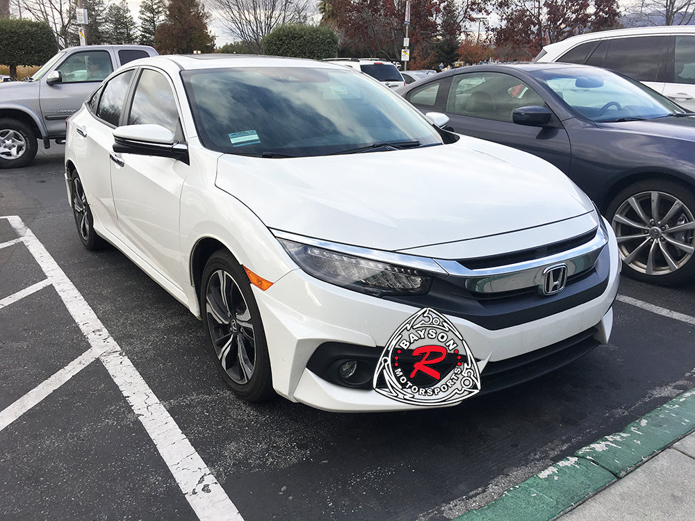 A Style Front Splitters For 2016-2018 Honda Civic (2Dr Coupe/4Dr Sedan)