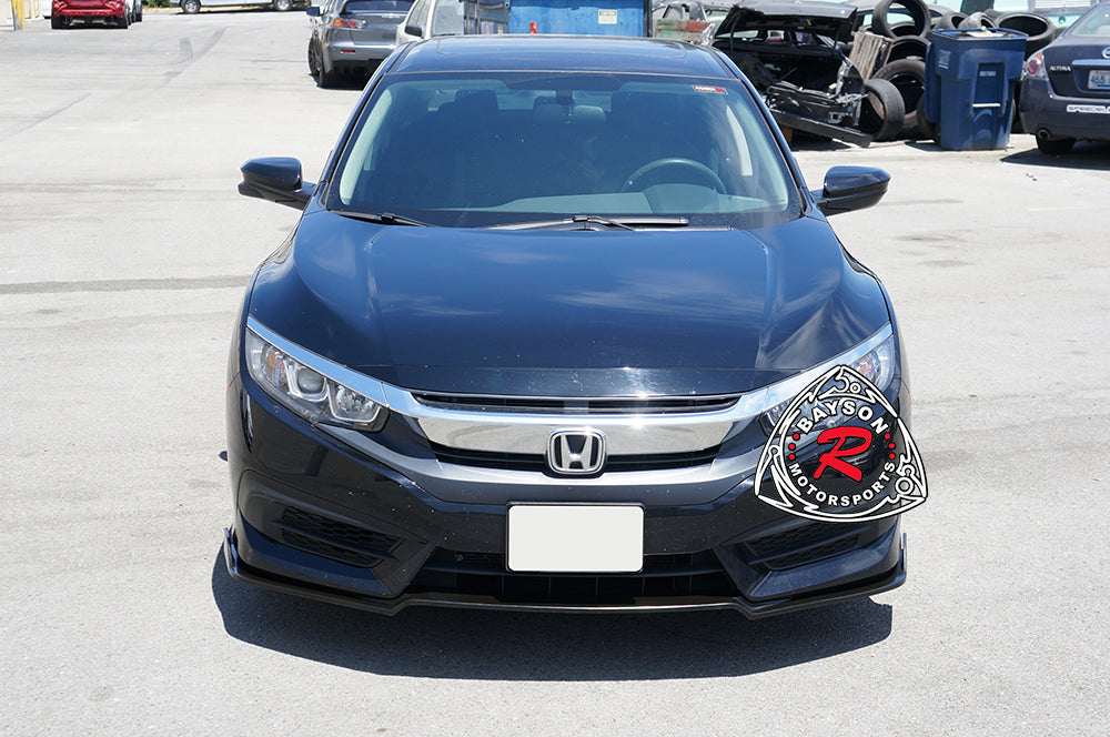 TR Style Front Lip For 2016-2018 Honda Civic (2Dr Coupe/4Dr Sedan)