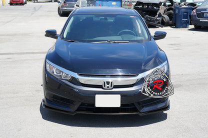 TR Style Front Lip For 2016-2018 Honda Civic (2Dr Coupe/4Dr Sedan)