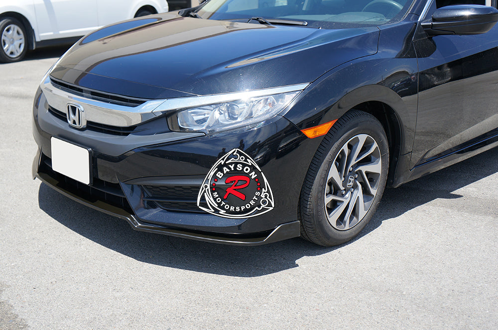 TR Style Front Lip For 2016-2018 Honda Civic (2Dr Coupe/4Dr Sedan)