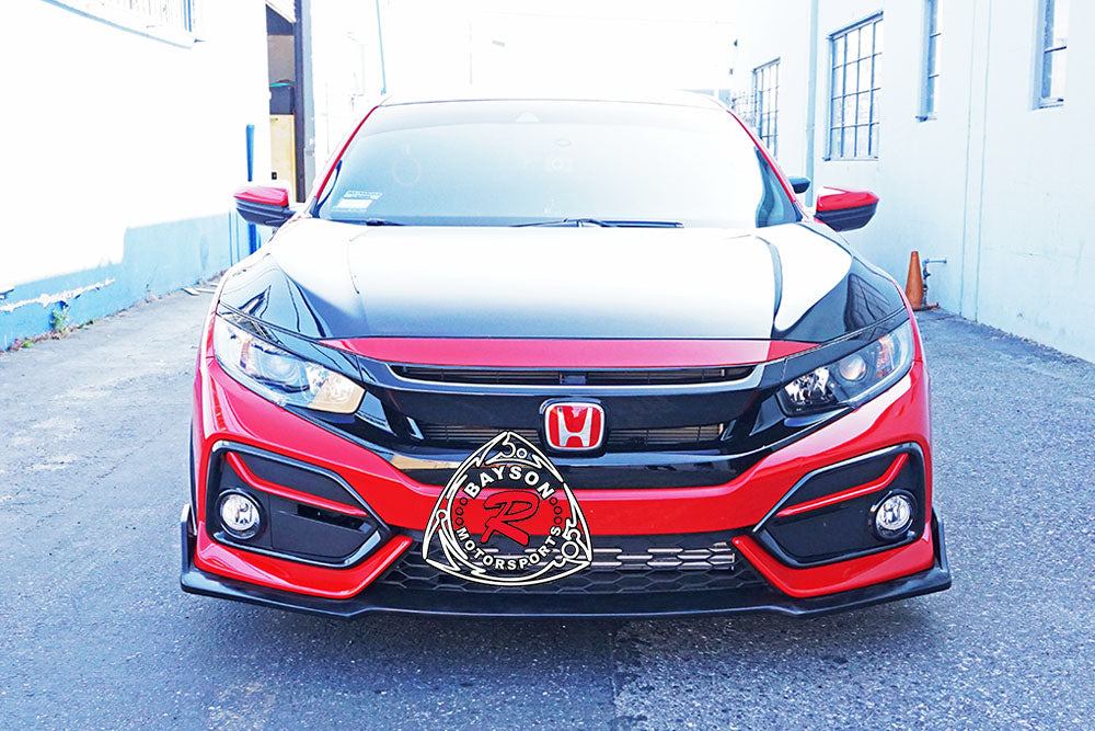 TR Style Front Lip For 2017-2021 Honda Civic 5Dr Hatchback (Sport / Sport Touring)