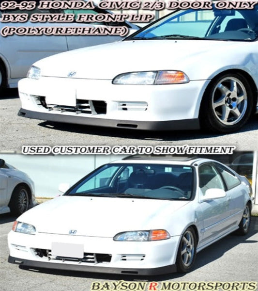 BYS Style Front Lip For 1992-1995 Honda Civic (2Dr Coupe/3Dr Hatchback)