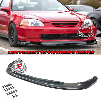 GV Style Front Lip For 1996-1998 Honda Civic (2Dr Coupe/3Dr Hatchback/4Dr Sedan)