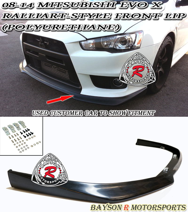 Ral Style Front Lip For 2008-2015 Mitsubishi Evolution-10