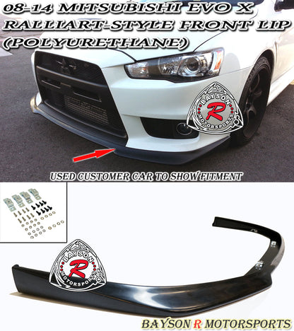 Ral Style Front Lip For 2008-2015 Mitsubishi Evolution-10