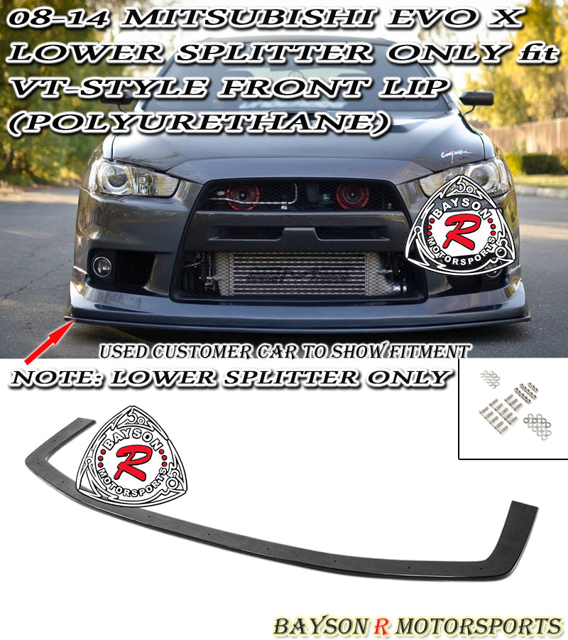 VT Style Lower Add-On Splitter For 2008-2015 Mitsubishi Evolution-10