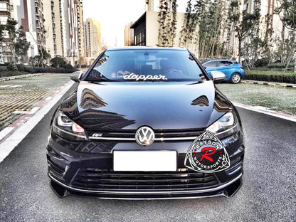 Euro-Style Front Lip For 2015-2017 Volkswagen Golf-R MK7 (Golf-R Model Only)