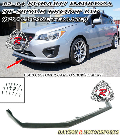 ST Style Front Lip For 2012-2014 Subaru Impreza