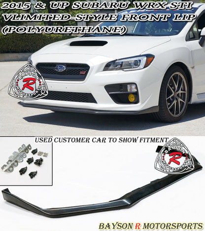 V Style Front Lip For 2015-2017 Subaru WRX/WRX Sti