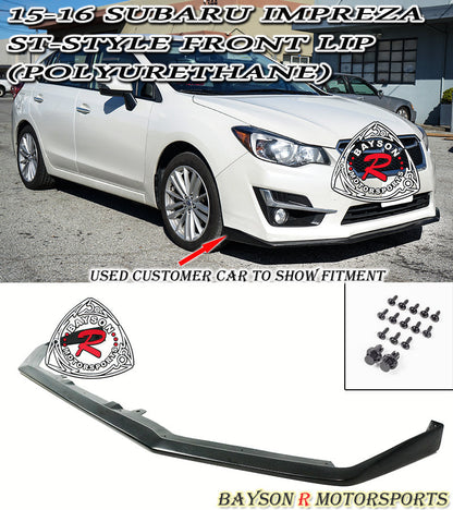 ST Style Front Lip For 2015-2016 Subaru Impreza