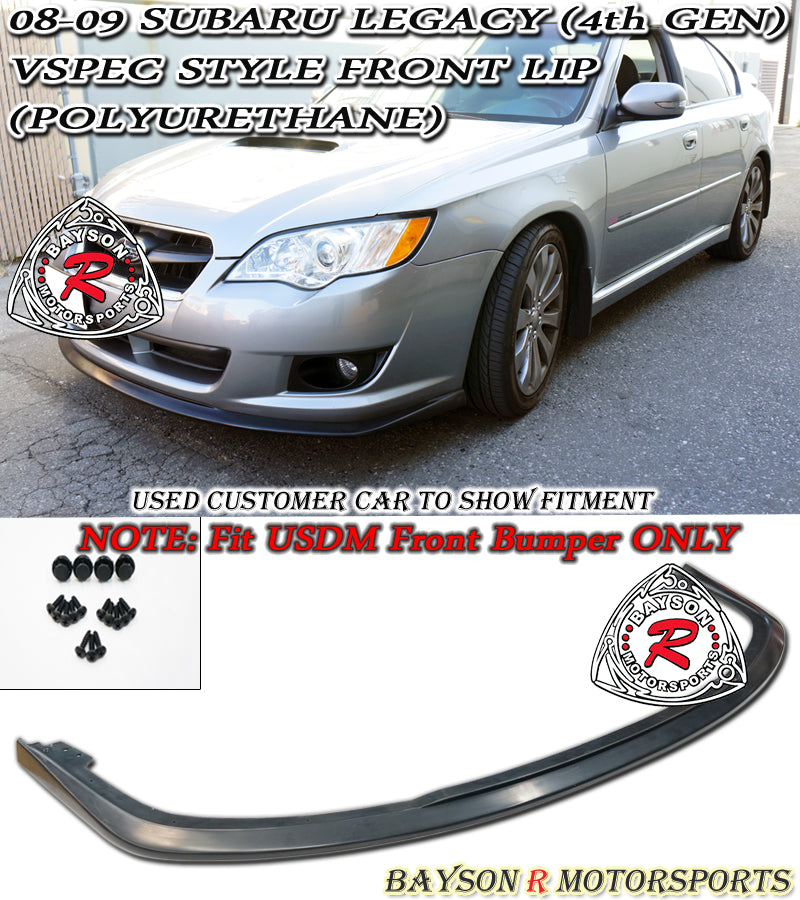 V Style Front Lip For 2008-2009 Subaru Legacy