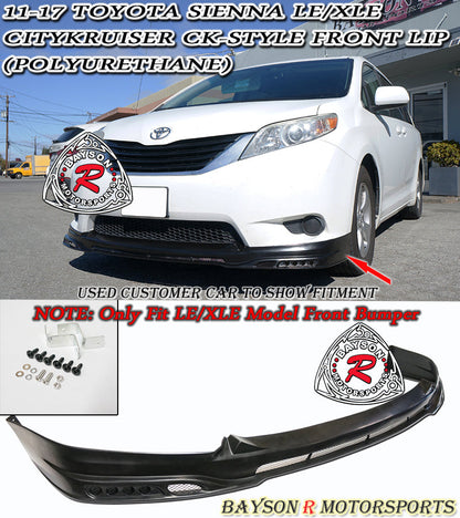 CityKruiser CK-Style Front Lip For 2011-2017 Toyota Sienna (Non-SE)
