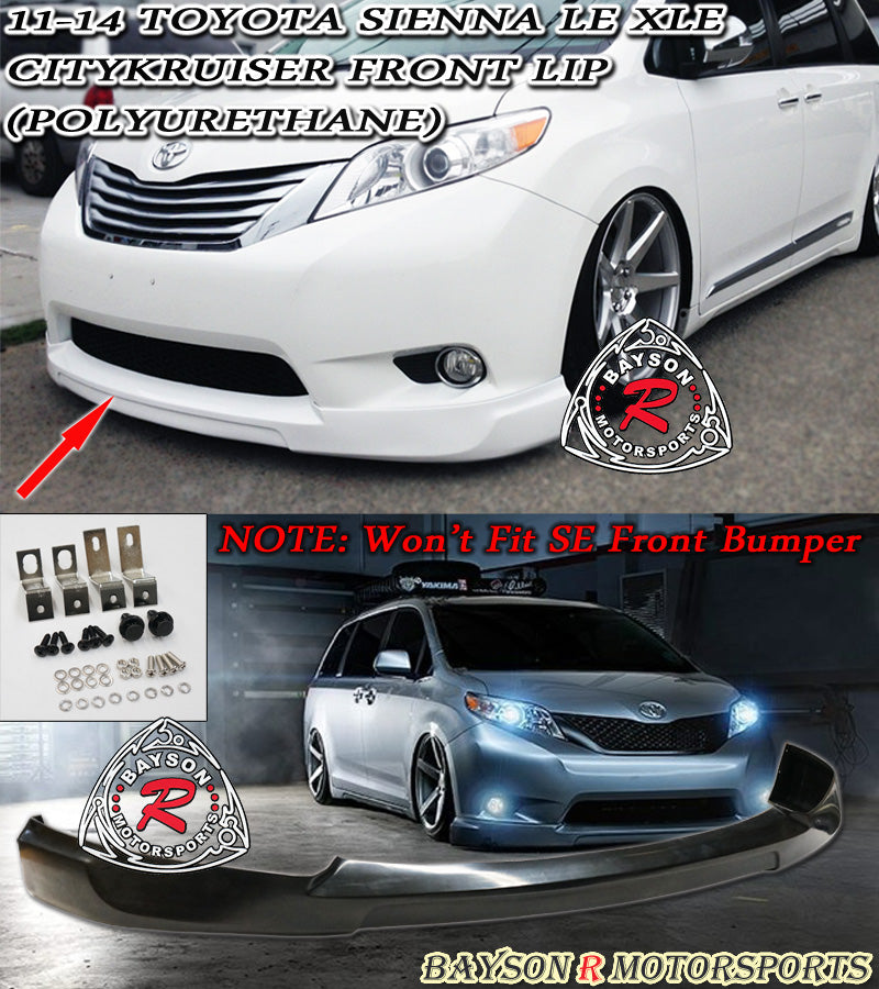 CityKruiser JDM-Style Front Lip For 2011-2017 Toyota Sienna (Non-SE)