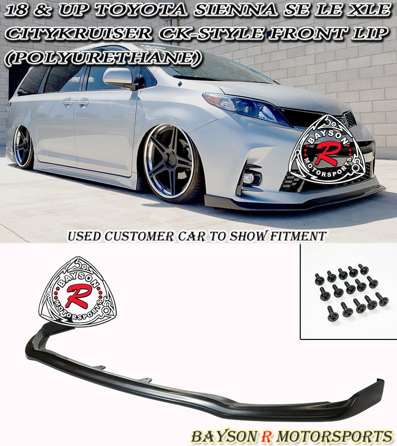CityKruiser CK-Style Front Lip For 2018-2020 Toyota Sienna