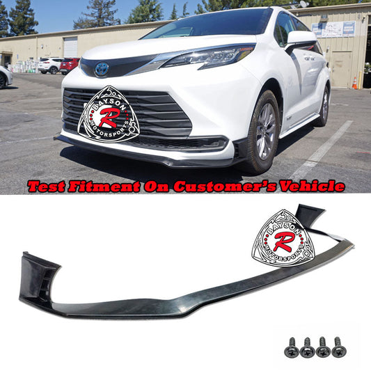 A Style Front Lip For 2021-2024 Toyota Sienna (LE, XLE, Woodland Edition, Limited, Platinum)