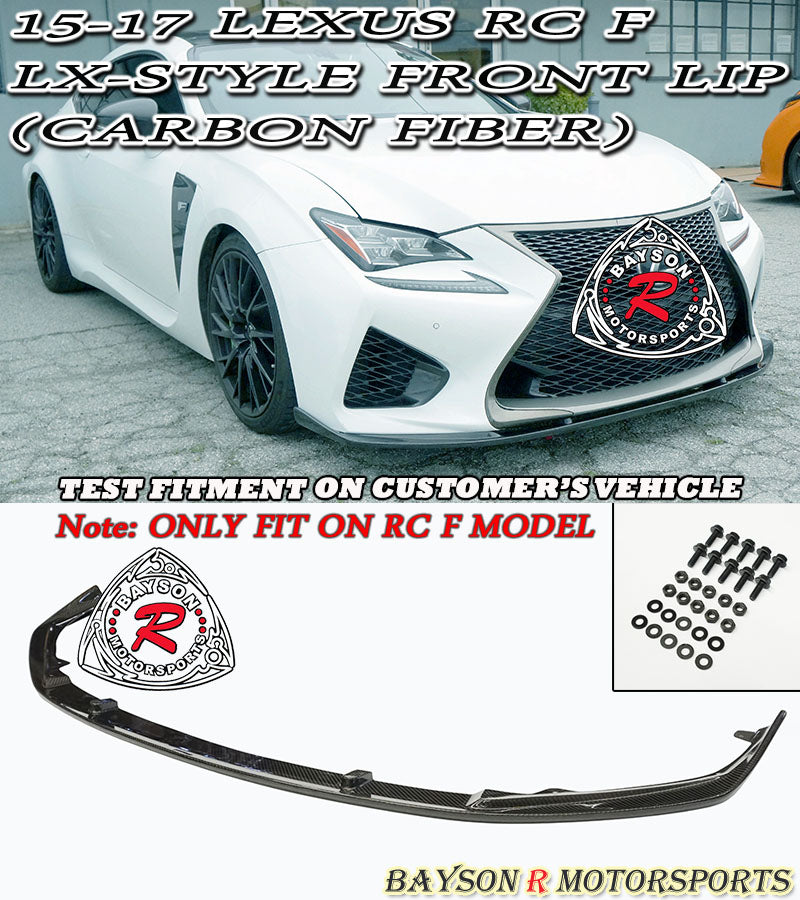 LX Style Front Lip (Carbon Fiber) For 2015-2018 Lexus RC-F