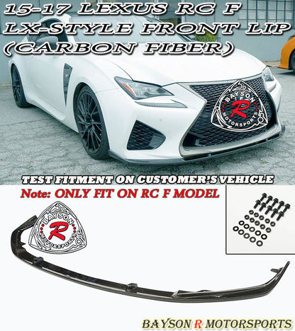 LX Style Front Lip (Carbon Fiber) For 2015-2018 Lexus RC-F