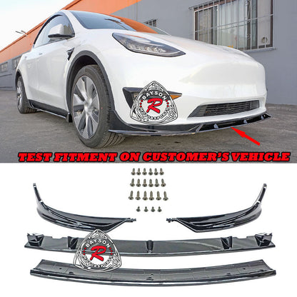 F Style Front Lip For 2020-2025.2 Tesla Model-Y
