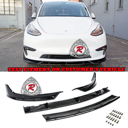 F Style Front Lip For 2020-2025.2 Tesla Model-Y