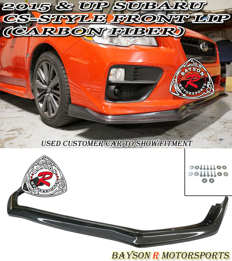 CS Style Front Lip (Carbon Fiber) For 2015-2017 Subaru WRX/WRX Sti