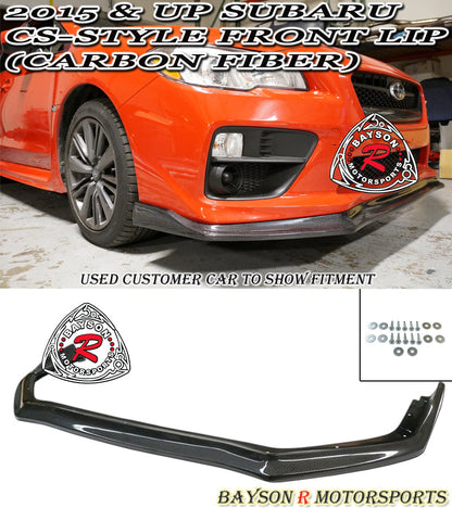 CS Style Front Lip (Carbon Fiber) For 2015-2017 Subaru WRX/WRX Sti