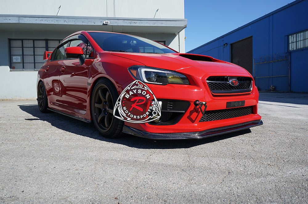 VR Style Front Lip (Carbon Fiber) For 2015-2017 Subaru WRX/WRX Sti