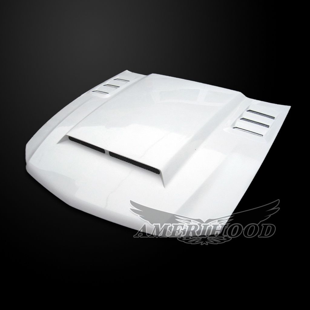 AmeriHood - Ford Mustang Model 2010-2012 ROU Style Functional Heat Extraction Hood