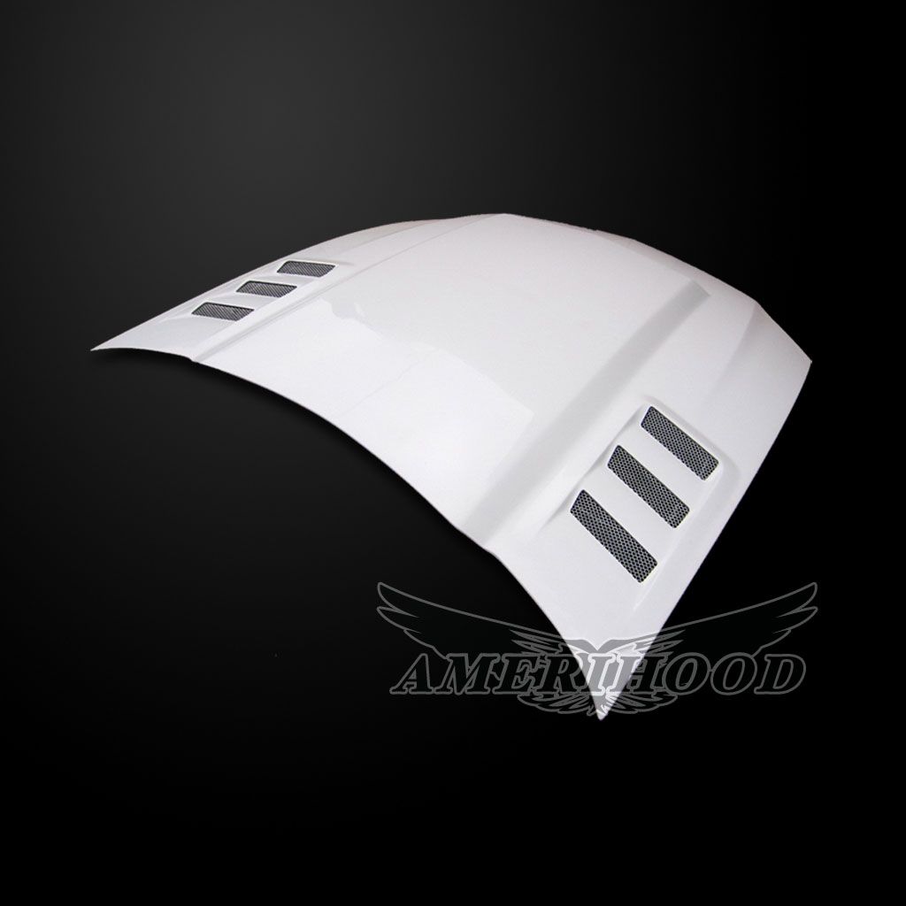 AmeriHood - Ford Mustang Model 2010-2012 ROU Style Functional Heat Extraction Hood