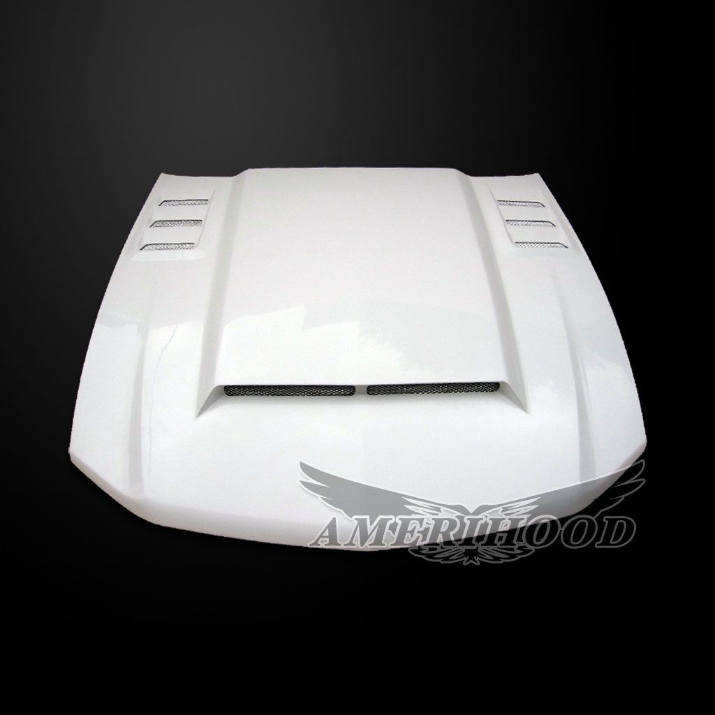 AmeriHood - Ford Mustang Model 2010-2012 ROU Style Functional Heat Extraction Hood