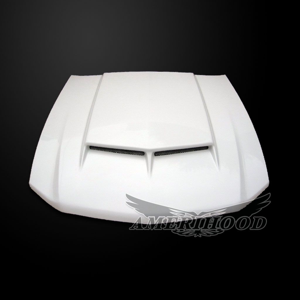 AmeriHood - Ford Mustang Model 2010-2012 C Style Functional Heat Extraction Hood