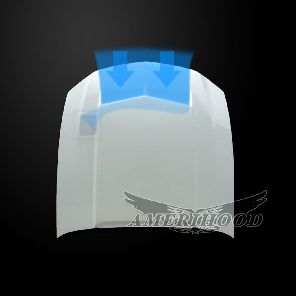 AmeriHood - Ford Mustang Model 2010-2012 C Style Functional Heat Extraction Hood