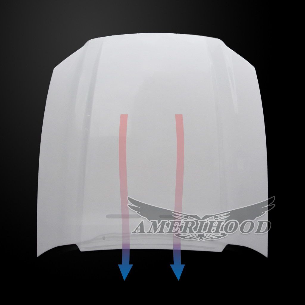 AmeriHood - Ford Mustang Model 2013-2014 3 Inch Cowl Style Functional Heat Extraction Hood