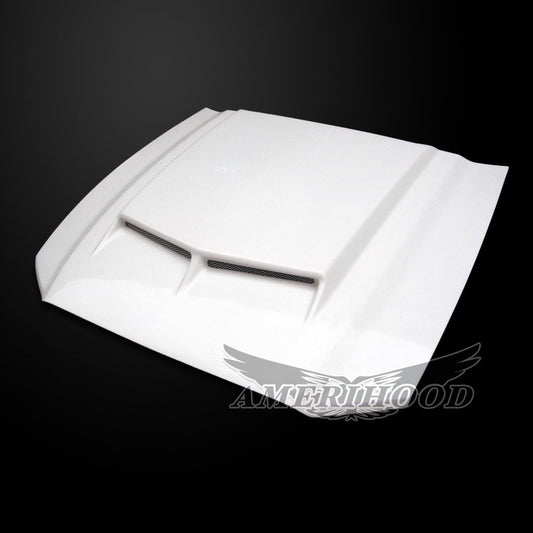 AmeriHood - Ford Mustang Model 2013-2014 C Style Functional Heat Extraction Hood