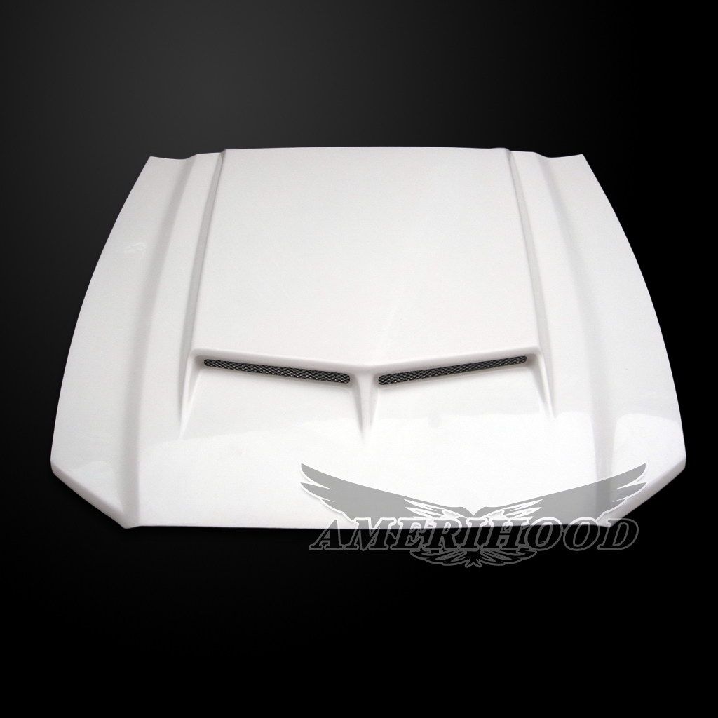 AmeriHood - Ford Mustang Model 2013-2014 C Style Functional Heat Extraction Hood