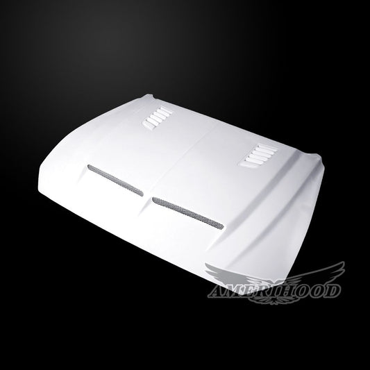 AmeriHood - Ford Mustang Model 2018-2023 E Style Functional Heat Extraction Hood